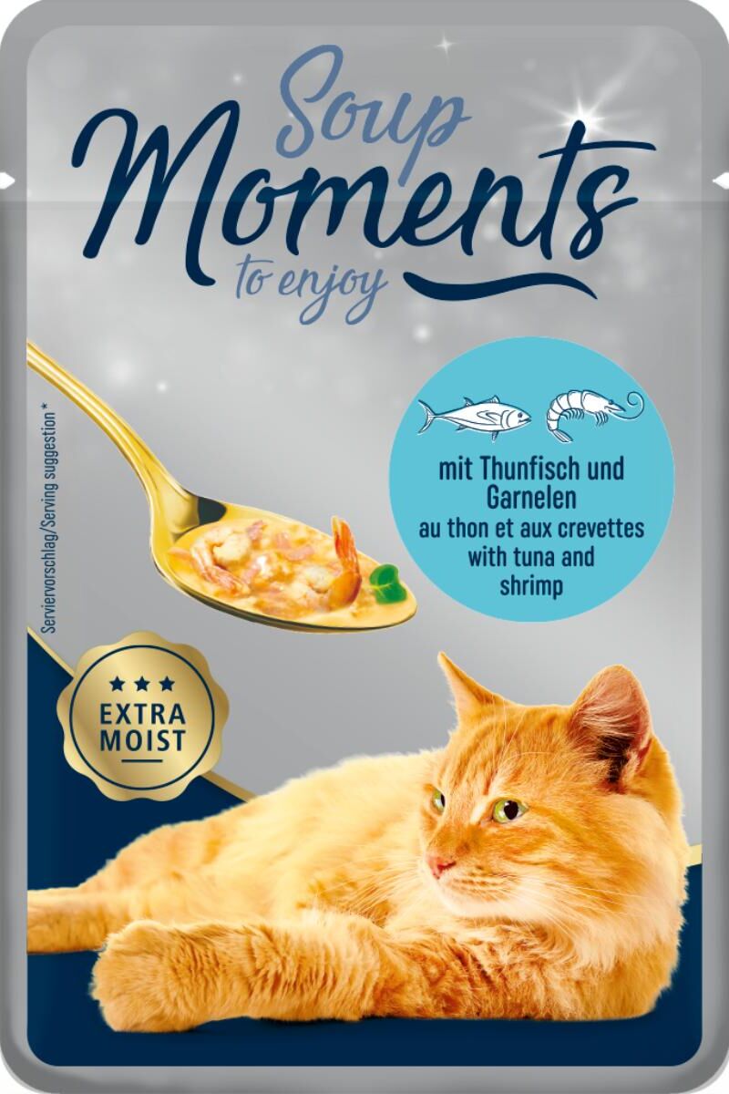 Moments Soup Cat Busta Multipack 12x40G TONNO CON GAMBERETTI