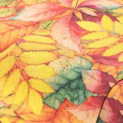 Dekostoff herbstliche Blätter "Lorena", bunt