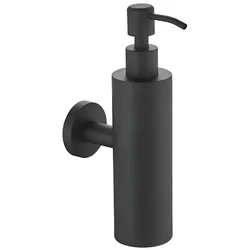 TOJ Living Seifenspender – 200 ml – Edelstahl – matt schwarz – Wandmontage – Wandspender