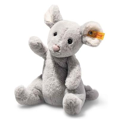 Steiff 056246 - Cheesy Maus, sitzend, hellgrau, Plüsch, 19 cm