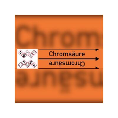Rohrleitungskennzeichnung, Chromsäure - 33000x90 mm Folie selbstklebend