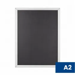 Plakatrahmen A2, eckige Ecken, silberfarben