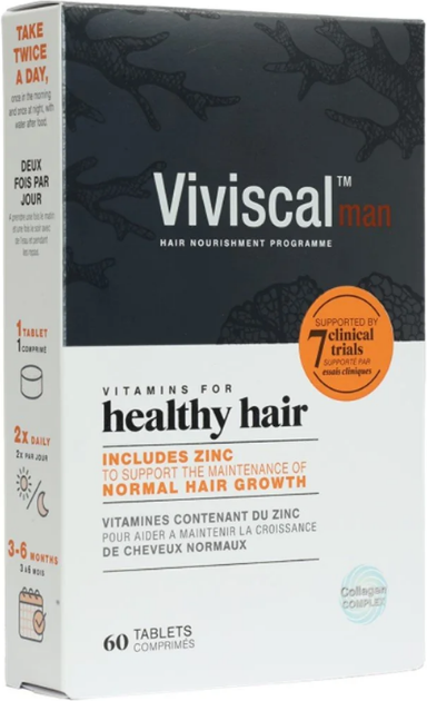 Viviscal Homem Fortalecedor de Cabelo 60 comprimidos