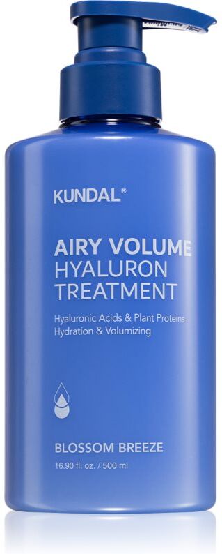 KUNDAL Airy Volume Hyaluron Treatment après-shampoing hydratant pour donner du volume 500 ml