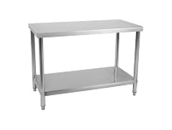 Helloshop26 Table de Travail Cuisine Professionnelle Acier INOX 120 x 60 cm capacité de Charge de 110 kg 14_0003655