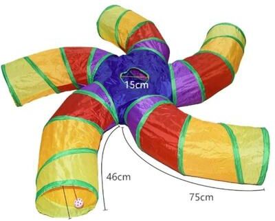 Uplifted Finds "High Reliability Collapsible ""Explorer"" Pet Tunnel rainbow 5s"