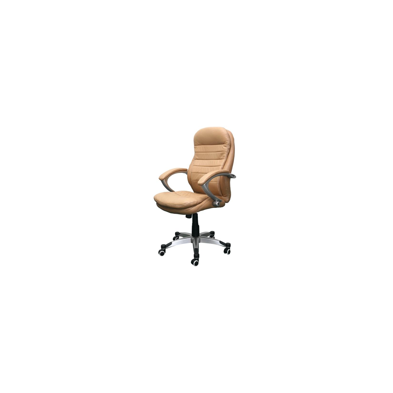 Bürostuhl Rom beige Chef Sessel Echtleder Büro Leder Büro Stuhl Jet-Line