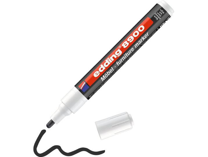 edding 8900 meubelstift voor reparatie van meubels - kleur: zwart - 1\,5-2mm - de meubelmarker laat krassen en kleine beschadigingen verdwijnen