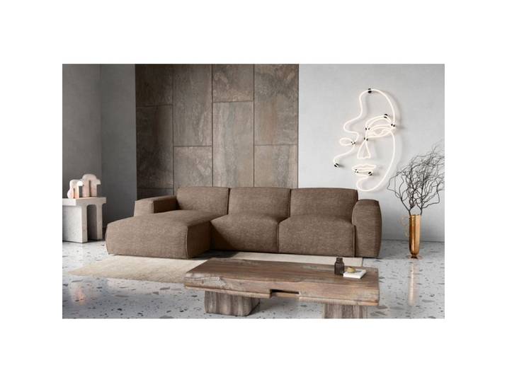 Canapé d'Angle gauche avec fonction de couchage Hudson coffre en brun du fabricant -VINOTTI