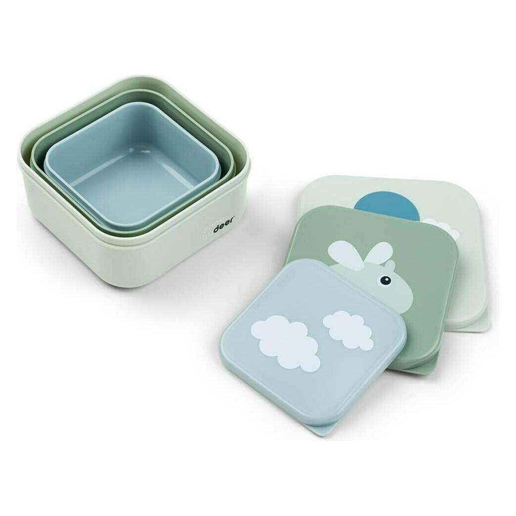 Done by Deer Snackbox Happy Clouds Grün, 3-tlg. (1236403)