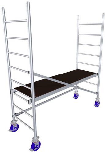 Krause 940100 FahrGerüst Aluminium Rollgerüst fahrbar Arbeitshöhe (max.): 2.90m Silber 45kg