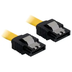 DELOCK 82481 - Kabel SATA 70cm gelb ge/ge Metall
