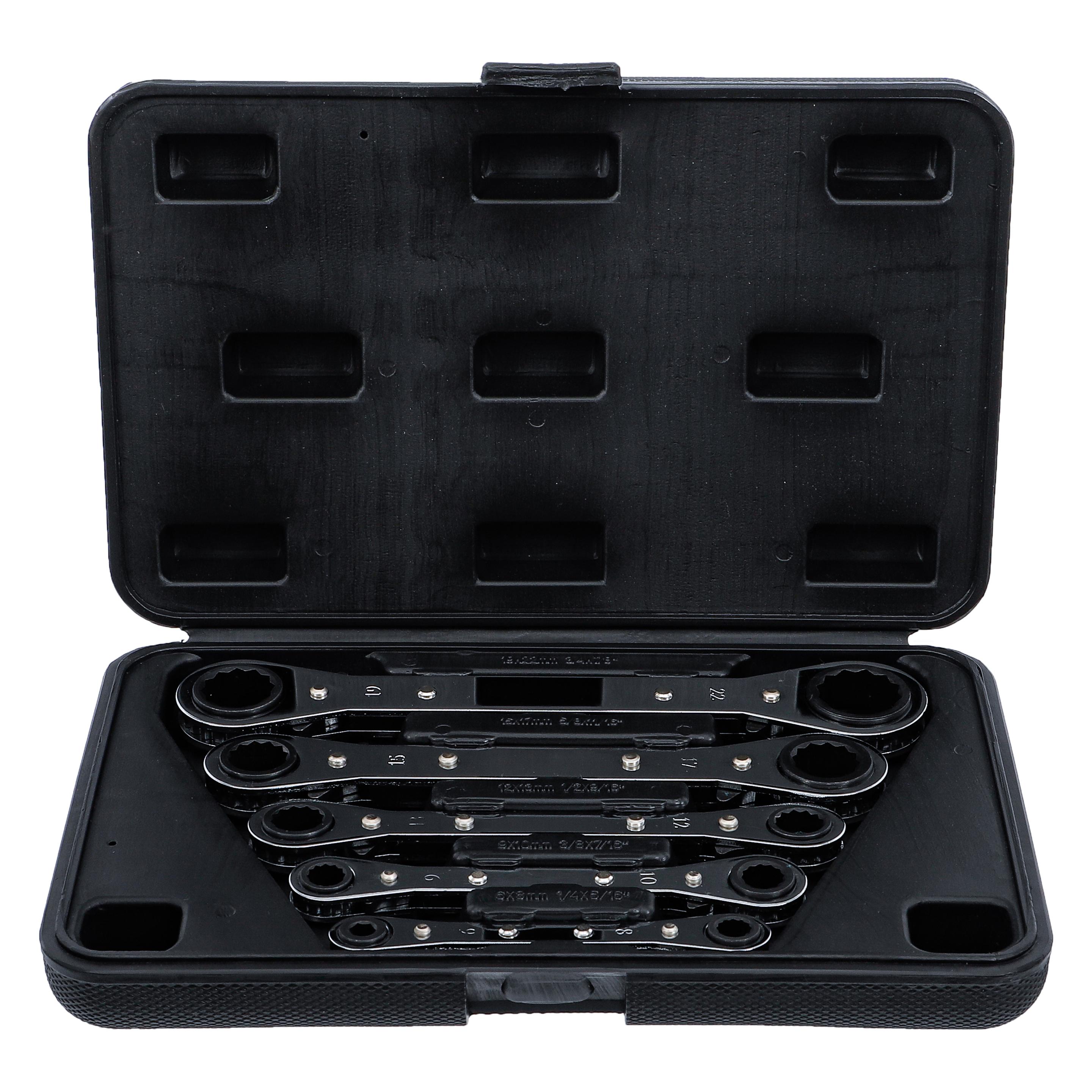 BGS Ratschen-Ringschlüssel-Satz, gerade, umschaltbar SW 6 x 8 - 19 x 22 mm 5-tlg. (1450)