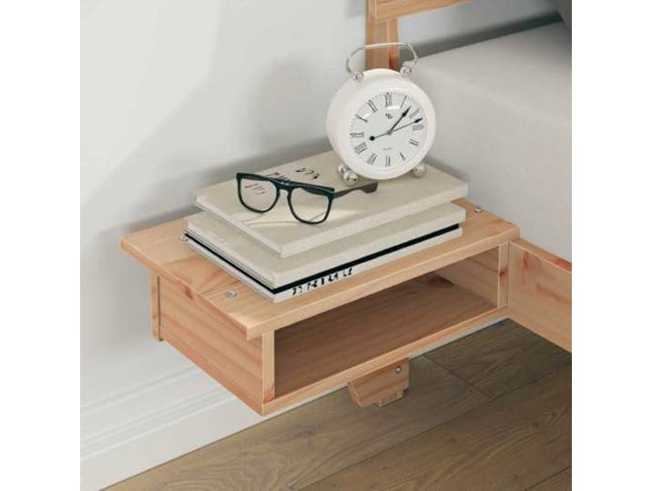 KTHLBRH Bettgestell Kiefer massiv braun 120 x 200 cm Minimalistisches Design, einfache Montage, flacher Boden, modernes Zimmer