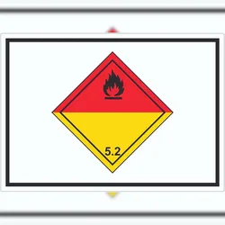HB-Druck Aufkleber Organische Peroxide Symbol explosiv A7 (74x105mm)