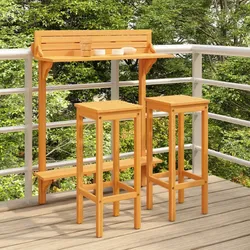 vidaXL 3-tlg. Gartenmöbel-Set Massivholz Akazie