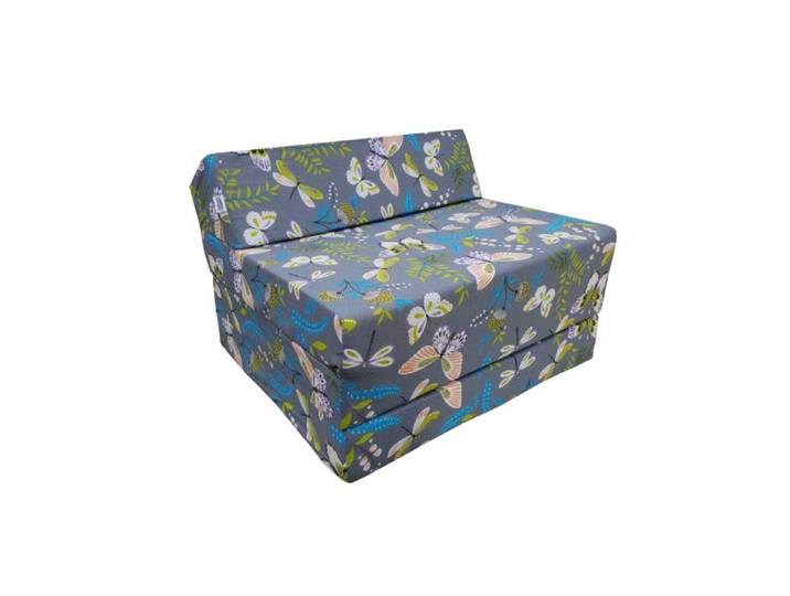 Matelas futon pliable NATALIA SPZOO - Bleu - 200x70x10 cm - Mousse polyuréthane - Housse amovible