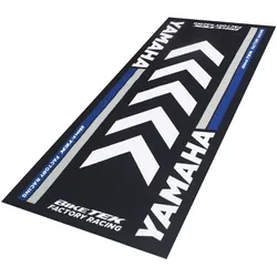Motorradteppich Yamaha schwarz blau Werkstatt Garagenmatte