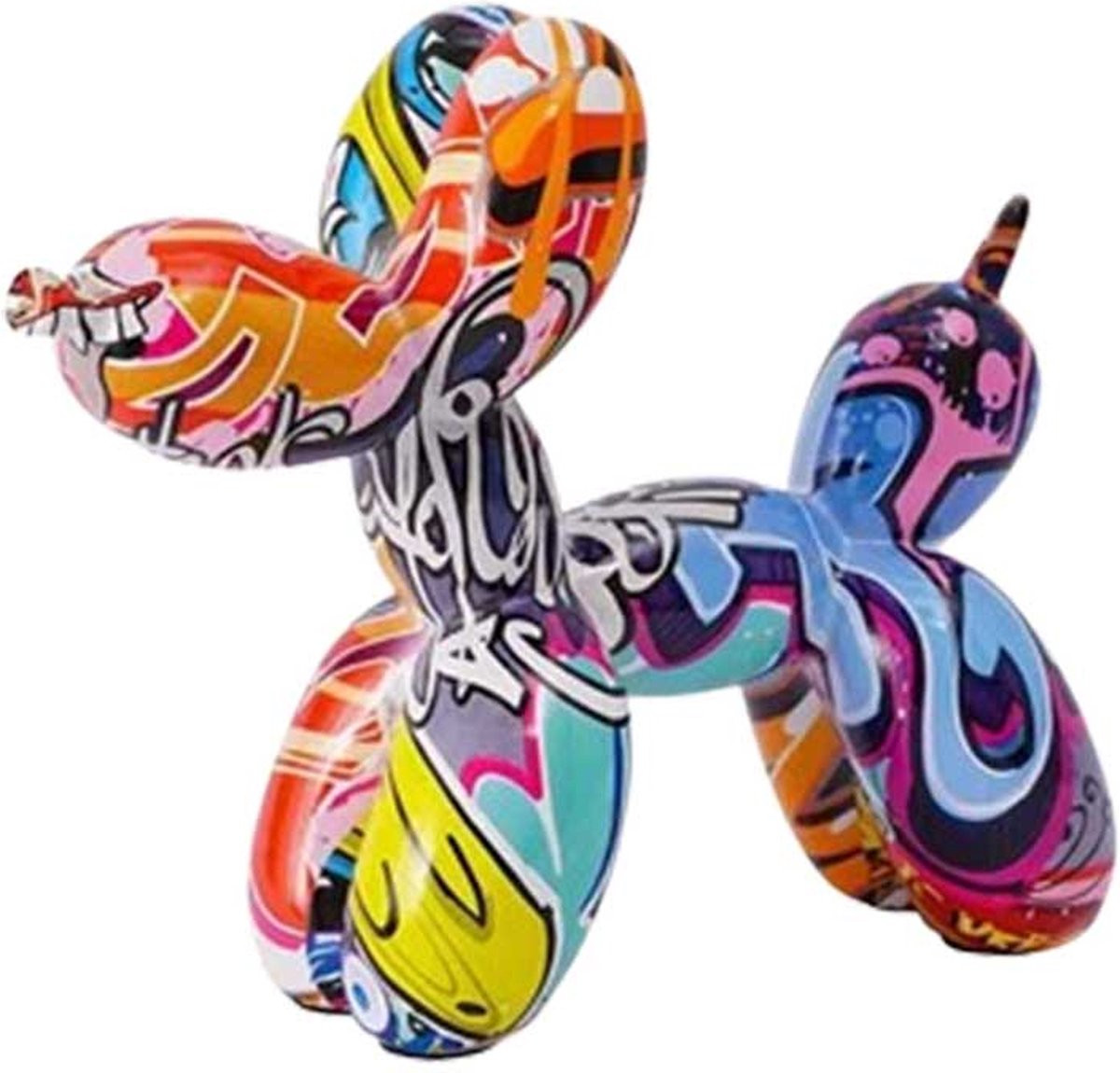 Graffiti Ballon Hond Design Beeld - Kunstwerk voor op tafel