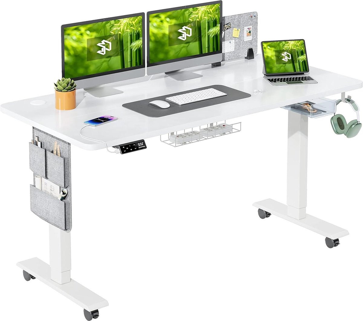 Elektrisch Verstelbaar Zit-Sta Bureau met 4 Geheugenfuncties voor Ergonomisch Werken