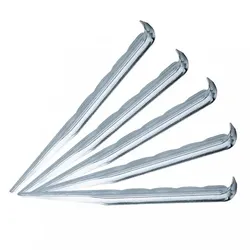 Berger Trekking Zelthering 18,5 cm aus Aluminium für harte Böden, 5er-Pack