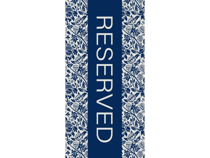 Strandtuch EGERIA Reserved , blau, B:75cm L:150cm, Velours, Baumwolle, Handtücher, Strandtuch, 75x150 cm, Velours