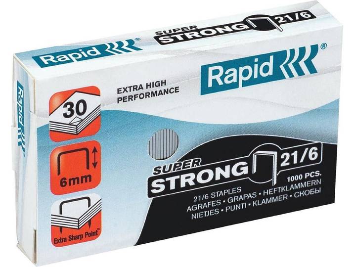Rapid Nietjes 21/6\, doos van 1.000 nietjes