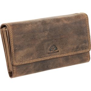 Greenburry Kellner-Geldbörse Vintage extra stark, 6 Geldscheinfächer, Echt Leder, braun
