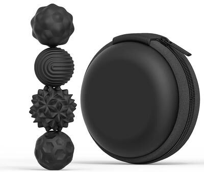 Playful Picks Magnetic Fidget Toy Anti Stress & Anxiety Sensory Relief With Skin Tightening Magnet Balls For Adults & Kids (ADHD Aut black