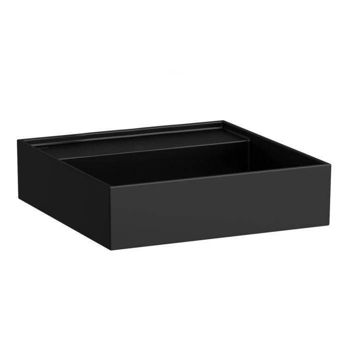 LAUFEN Kartell Handwaschbecken H8153317161121 46x46cm, ohne Überlauf, ohne Hahnloch, schwarz matt