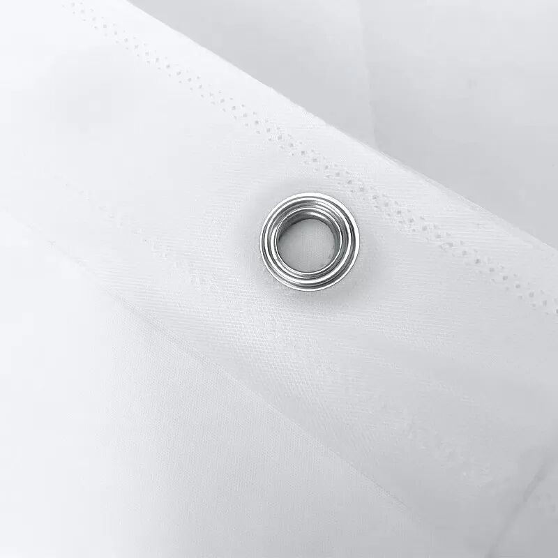INF Weiße PEVA Duschvorhang 180x200 cm mit Metallösen – Wasserdicht & Schimmelresistent Modell 8
