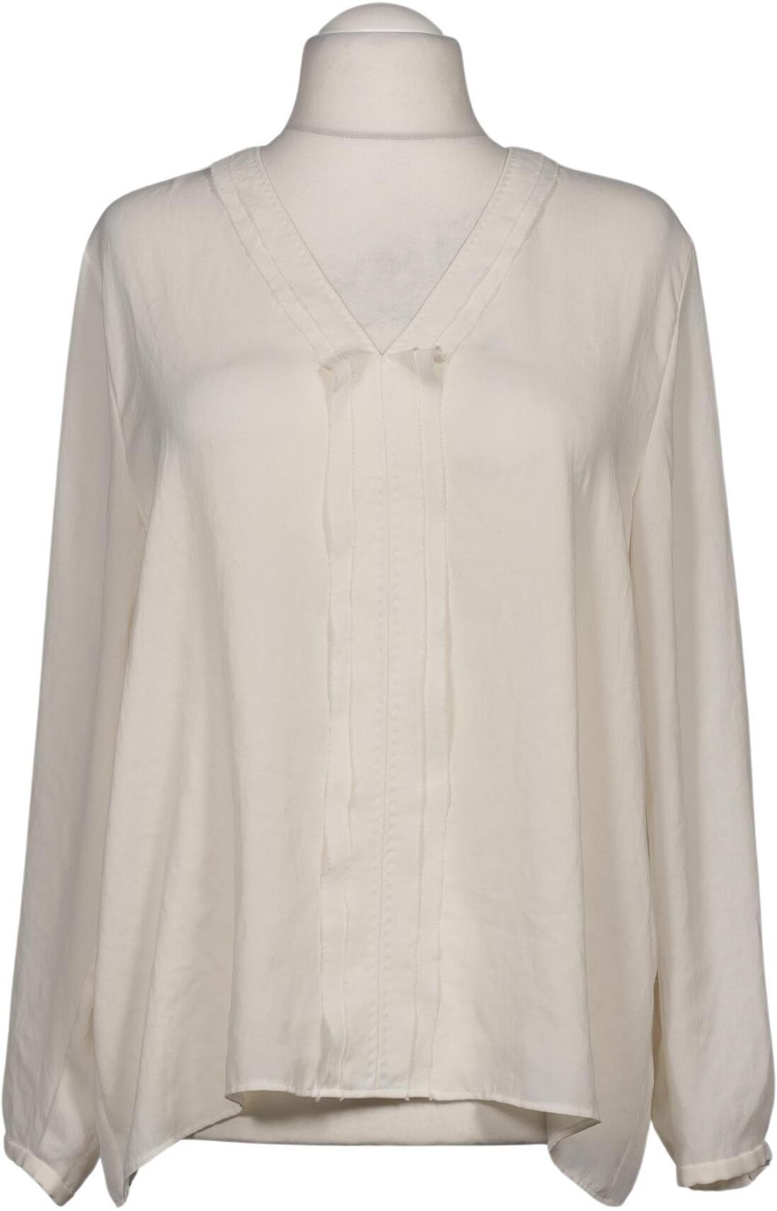 Cain Damen Bluse, Cremeweiß, Gr. EU 44 (Marc Cain N6), Synthetik - Second Hand