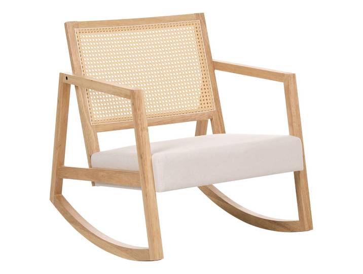 SCHAUKELSESSEL Holz Hellbraun/Hellbeige Leidy