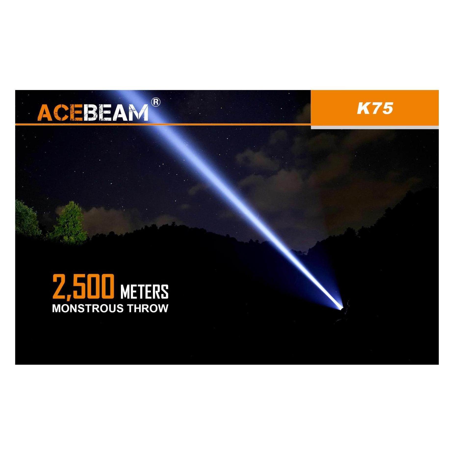 AceBeam K75 LED Thrower Suchscheinwerfer 6300 Lumen (21.40 cm, 6300 lm) (20398773)