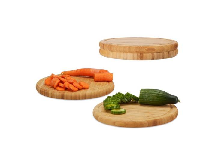 Relaxdays Frühstücksbrettchen Set 25 cm