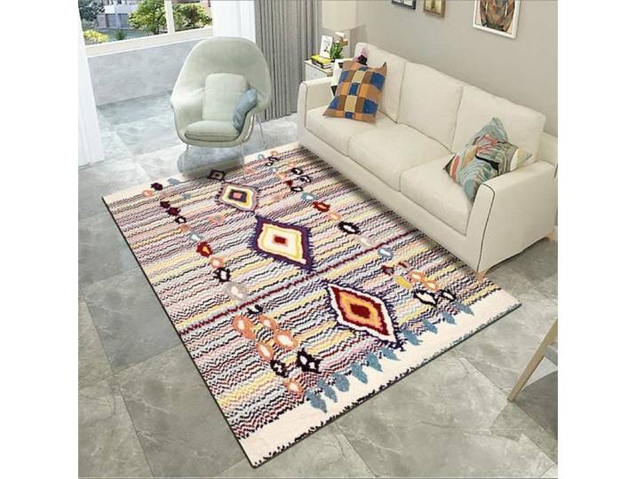 Tapis Salon Grand Moderne Classique TapisNordische geometrische Blaue StereoanlageTapis de Salon Tapis 120x160cm[16466]