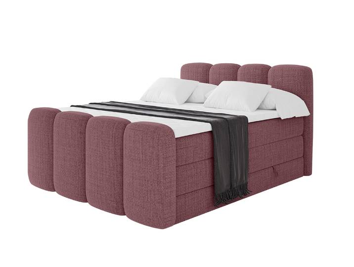 Boxspringbett NINA-Z KING 140x200 cm Rosa - Aragon 69