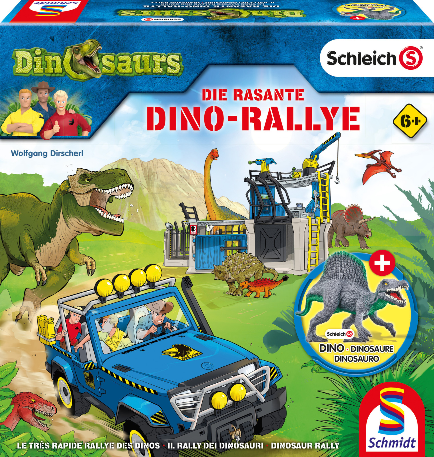 Schmidt Spiele Schleich De snelle dino-rally kinderspeelgoed