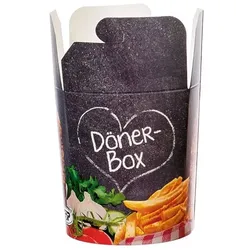 500x Dönerbox Snackbox 480 ml 16 OZ mit Druck