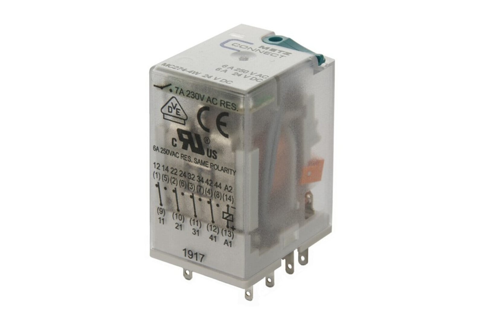 Metz Connect Relais Metz Relais 274 24VDC 4We LED Industrie Relais steckbaar