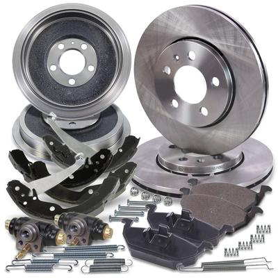 Atec Komplettset Bremsscheiben+Bremsbacken Vorne+Hinten [Hersteller-Nr. 40581054] für Skoda