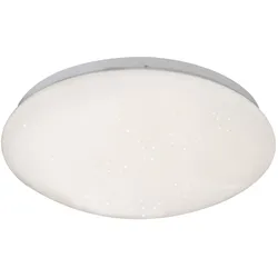 Deckenlampe Deckenleuchte Esszimmerlampe Küchenleuchte Wohnzimmerlampe, Sterneffekt, Metall rund, 1x LED 12W 750Lm warmweiß, DxH 29x9cm