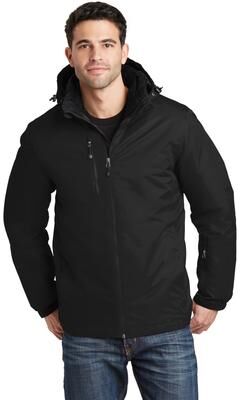 Port Authority J332 Vortex Waterproof 3-in-1 Jacket in Black size 2XL   Nylon