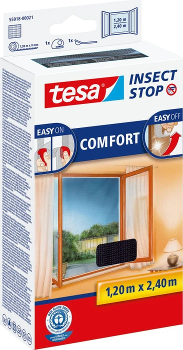 tesa Fliegengitter Insect Stop COMFORT anthrazit 1,2 x 2,4 m