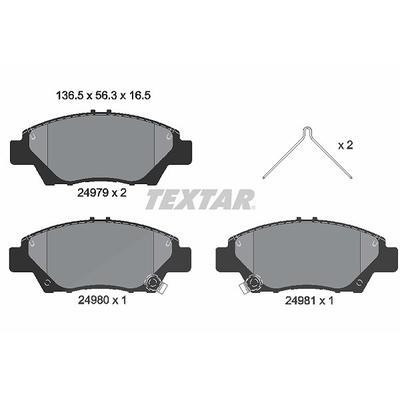 Textar Bremsbelagsatz, Scheibenbremse [Hersteller-Nr. 2497901] für Honda