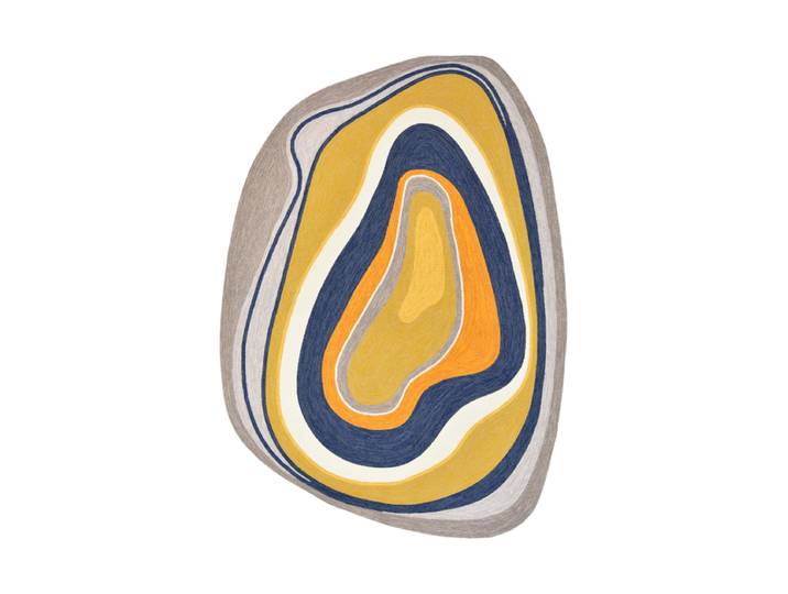 Asymmetrischer In-/Outdoor Designer Teppich „Habitat Aura“ Ocker 140 x 200 cm BRINK & CAMPMAN