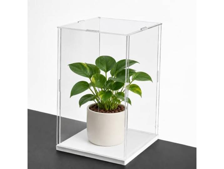 WLCGYD Acryl Vitrine Transparente Acryl-Vitrine (staubgeschützt) Mit Tür Maßgefertigt, Stapelbarer Sockel, Hohe Transparenz – Geeignet Für Helme, Eishockey-Pucks, Miniaturhäuser Und Trophäen