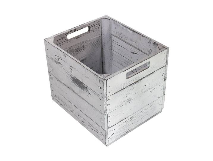 Aufbewahrungsbox HOLZ ZOLLHAUS Holz Zollhaus Aufbewahrungskiste , grau, B:33cm H:33cm T:38cm, Aufbewahrungsboxen, Aufbewahrungsbox