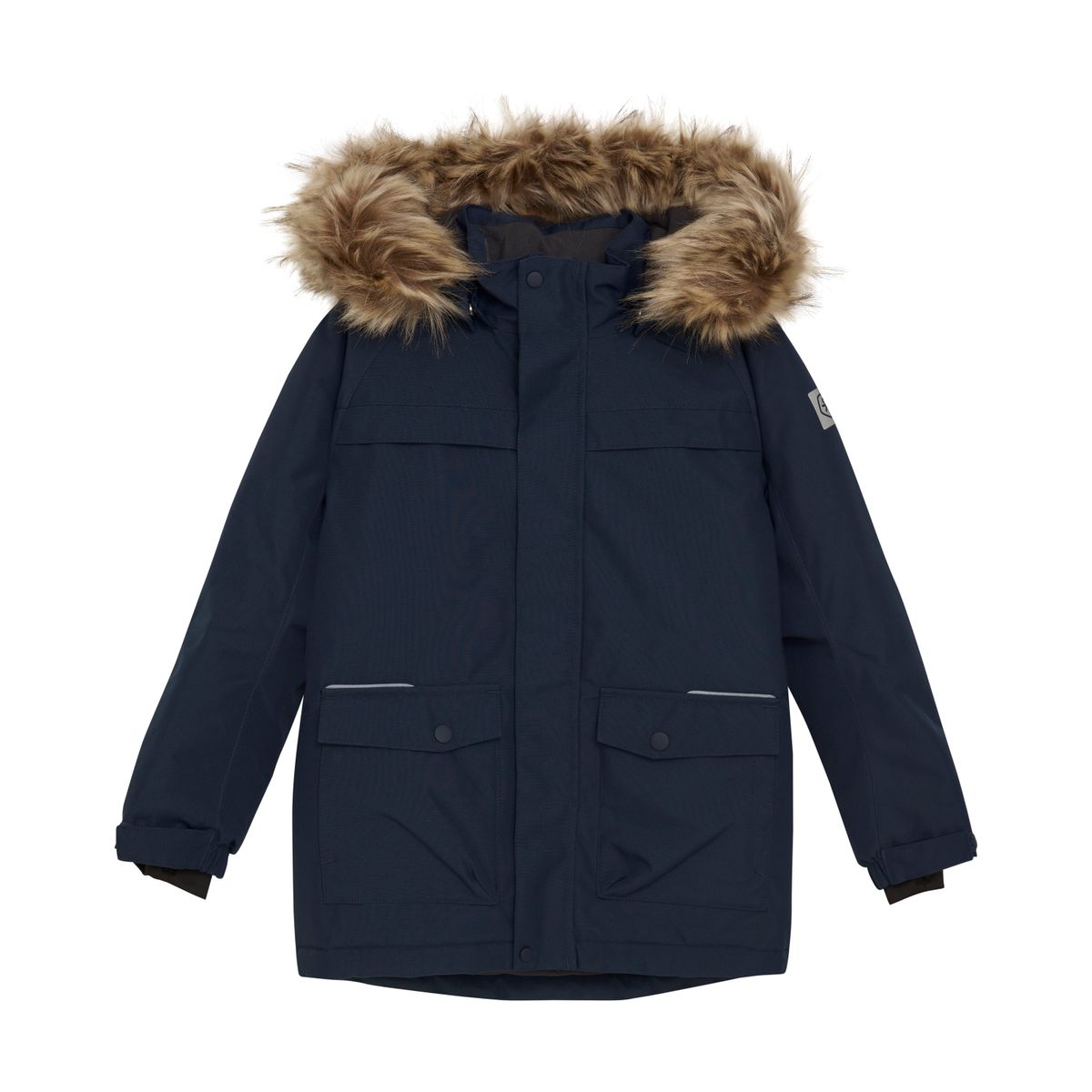 Color Kids Parka W. Fake Fur 742331 total eclipse (7850) 116 742331-7850-116