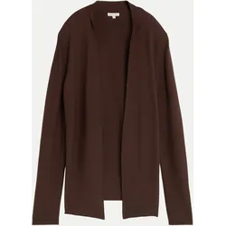 Offene Strickjacke Braun 3XL